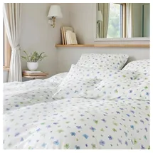 ELEGANTE Petals Blumen Blau 135 x 200 cm + 80 x 80 cm