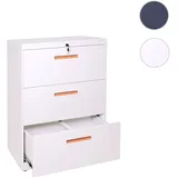 Mendler HWC-A10 Aktenschrank 103x76x46 cm weiß