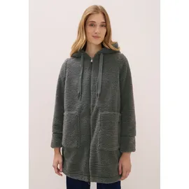 Cecil Damen, 1005388 Teddy Mantel mit Kapuze, (pastel olive), XL (44),