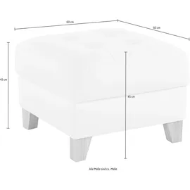 exxpo - sofa fashion Hocker Elio Kunstleder 70 x 45 x 70 cm Braun