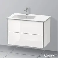 Duravit XSquare Waschtischunterschrank, 2 Schubkästen, Becken links, weiß hochglanz