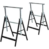 DURHAND Gestell Metall, Schwarz, 68 x 56 x 80-130 cm, Belastbarkeit 200kg