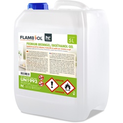 12 x 5 Liter FLAMBIOL® Premium Brenngel für Gelkamine in Kanistern