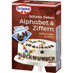 Dr.Oetker Schoko Dekor Alphabet & Ziffern 58G