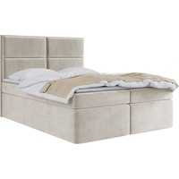 Boxspringbett mit Bettkasten 120x200 140x200 160x200 180x200 200x200 Doppelbett Gepolstert Bett Mit Matratze und Topper - Stauraumbett mit Kopfteil...