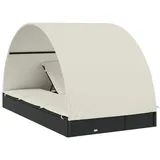 vidaXL Sonnenliege 211 x 112 x 140 cm Schwarz