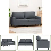 2-Sitzer-Sofa Dunkelgrau 140 cm Samt - Samtsofa - Wohnzimmersofa - 2er Sofa - Grau Sofa - Modernes Sofa - The Living Store