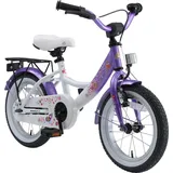 BIKESTAR Kinder Fahrrad ab 4 Jahre, 14 Zoll Classic, Lila & Weiß - Lila/Weiß