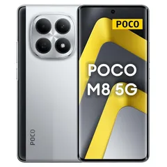 Xiaomi POCO M8 5G Smartphone 8 GB RAM 256 GB Silber 6,77" AMOLED 5G Dual-SIM - Smartphone - 256 GB - Silber