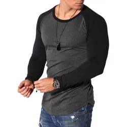 Langarmshirt BEHYPE "RIO L/S", Herren, Gr. M, schwarz (dunkelgrau, schwarz), 100% Baumwolle, mehrfarbig, casual, Langarm, Shirts, im Oversize-Schnitt mit Raglan-Ärmeln