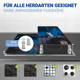 Wenko Herdabdeckplatte Universal Modell Moon Cat schwarz