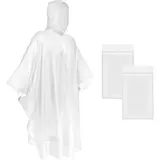 Regenponcho Kapuze wasserdicht transparent Transparent-2pcs 16