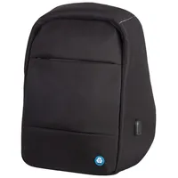 Lightpak Laptoprucksack RPET, aus recyceltem Material mit USB-Schleuse schwarz,