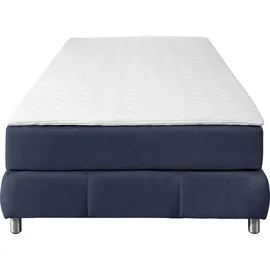 Home Affaire Boxspringbett HOME AFFAIRE "Salo", blau, B:126cm L:206cm, Komplettbetten, Boxspringbett, Ohne Kopfteil, inkl. Topper, auch in Überlänge 220 cm
