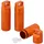 Relaxdays wasserdichte Kapsel, 3er Set, Pillendose Schlüsselanhänger, für unterwegs, Aluminium, HxD: 9,5 x 3 cm, orange