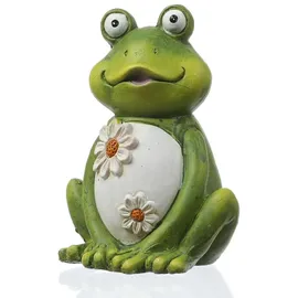MARELIDA Gartenfigur Frosch Freddi Tierfigur für Beet Gartendeko H: 16cm grün