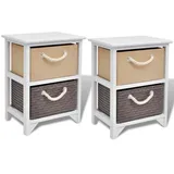 vidaXL Nachtschrank 2 Stk 5760 x 3530 x 5760 cm Weiß