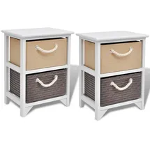 vidaXL Nachtschrank 2 Stk 5760 x 3530 x 5760 cm Weiß