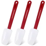 3 x Hochtemperatur-Silikonspatel, kommerzieller Spatel zum Kochen mit Griff, für Küche, Backen, Kochen