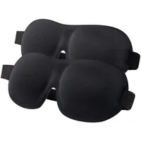 Schlafmaske,Augenmaske Nachtmaske,2 Stück DOLYUU Premium Schlafbrille Nachtmaske,100% Lichtschutz Schlafmaske, Super Weich und Bequem Schlafmaske, Augenmaske für Reisen, Schichtarbeit und Nickerchen