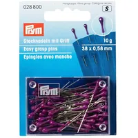 Prym Stecknadel mit Griff 0,58x38 mm silberfarbig violett 10 g 028800