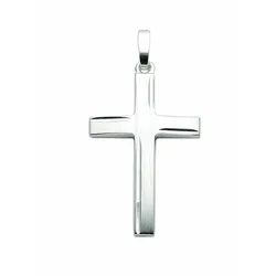 Kreuzkette ADELIA ́S "schmuck, damen schmuck, für sie, hochwertig, preiswert, günstig", silber, Halsketten, Damen, Silber 925 (Sterlingsilber), Schmuckset mit bis 45 cm stufenlos verstellbarer 925 Silber Halskette