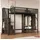 stilvora Hochbett 90 x 200 cm Holz/Metall schwarz