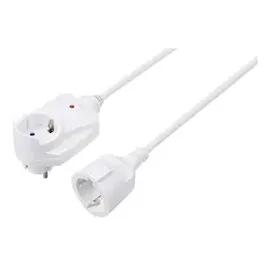 Sygonix SY-6248190 Strom Verlängerungskabel 16 A Weiß 1.50 m H05VV-F 3G 1,5 mm2