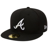 New Era Atlanta Braves MLB Black Base Black White 59Fifty Basecap - 7 1/8-57cm (M) - 56-57