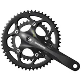 Shimano Kurbelgarnitur Road FC-R345 2x9 Kompakt175 mm50-34 Z.Silber113 mm (Kettenlinie 4