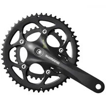 Shimano Kurbelgarnitur Road FC-R345 2x9 Kompakt175 mm50-34 Z.Silber113 mm (Kettenlinie 4