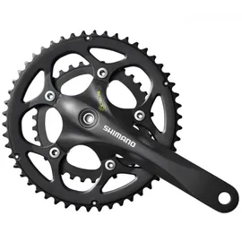 Shimano Kurbelgarnitur Road FC-R345 2x9 Kompakt175 mm50-34 Z.Silber113 mm (Kettenlinie 4