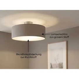 meineWunschleuchte Calma 1 E14 rund braun-grau