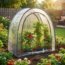 ideoon garden Foliengewächshaus Folie Transparent 175x186 cm 3,25 m2