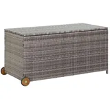 vidaXL Garten-Auflagenbox 120 x 65 x 61 cm Hellgrau-Poly Rattan