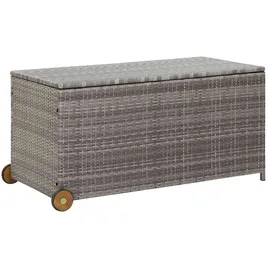 vidaXL Garten-Auflagenbox 120 x 65 x 61 cm Hellgrau-Poly Rattan