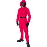 Bristol Novelty 301595L000 Kostüm Gamer-Anzug und -Maske, für Erwachsene, unisex, rot, Größe L Halloween