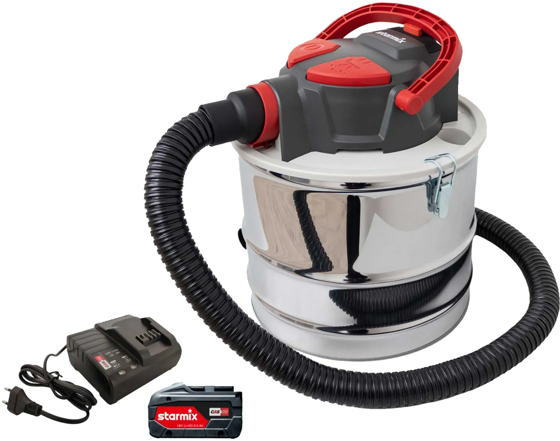 Starmix AV 9-15 18 V Set Akku-Aschesauger inkl. Zubehör, Akku u. Ladegerät 1 Stück