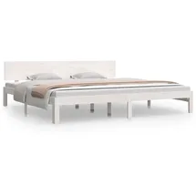 vidaXL Massivholzbett 200 x 200 cm Weiß