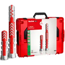 Fischer Dübel-Set Kunststoff 910 Teile grau/rot