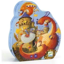 DJECO DJ07256 Formen Puzzle: Vaillant and the dragon