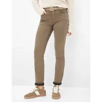 Brax Damen, Five-Pocket-Hose Style MARY caramel, denim dunkelbraun, Gr.