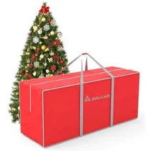 salcar Aufbewahrungstasche Weihnachtsbaum Wasserdicht Tannenbaum 130x40x50cm, Rot