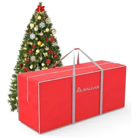 salcar Aufbewahrungstasche Weihnachtsbaum Wasserdicht Tannenbaum 130x40x50cm, Rot