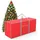 salcar Aufbewahrungstasche Weihnachtsbaum Wasserdicht Tannenbaum 130x40x50cm, Rot