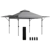 ComfortXL Pavillon, Grau, Metall, 300x290x500 cm, Sonnen- & Sichtschutz, Pavillons & Pergolas, Pavillons