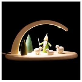 Seiffener Volkskunst eG Seiffener Volkskunst Leuchterbogen LED natur Schäferwichtel