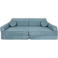 MeowBaby Kindersofa,, Türkis, Textil, 160x24x80 cm, Kinder- & Jugendzimmer, Kindermöbel, Kindersitzmöbel & -tische, Kindersessel & -sofas