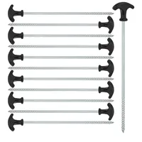 Relaxdays Schraubhering 12er Set Schwarz,Silber