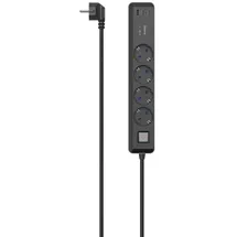 Hama Steckdosenleiste 1,4 m Schwarz/Grau 1 St.